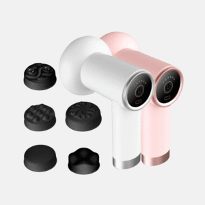 Pistolet de Massage Portable Rose avec 5 Têtes de Massage